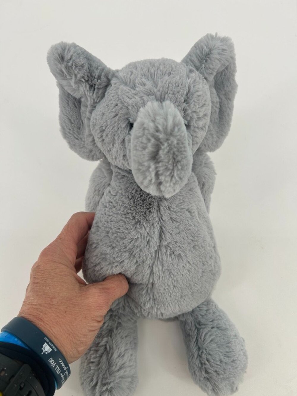 Jellycat Bashful Elephant Gray Medium 12" Plush Stuffed Animal - Picture 3 of 12